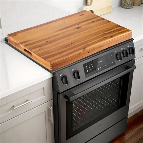 wooden gas stovetop cover